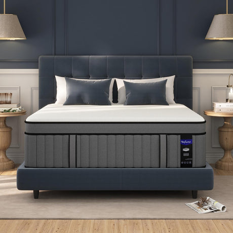 DIFAME Queen Size Mattress 16 Inch, Gel Memory Foam Hybrid Firm Queen Bed Mattress in a Box with Independent Pocket Spring, Pressure & Back Pain Relief, Edge Support, 100-Night Trial, CertiPUR-US DIFAME