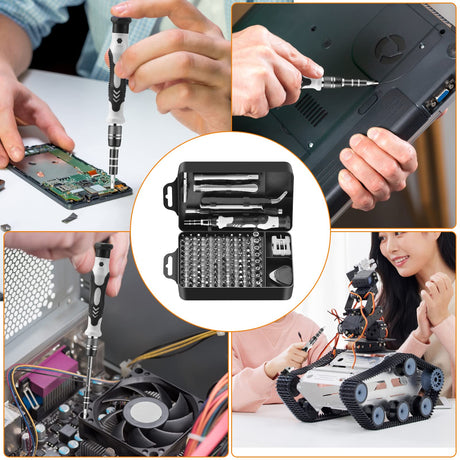 NECAMOCU Precision Screwdriver Set, Professional Grade 115 in 1 Magnetic Repair Tool Kit for Electronics, Computer, iPhone, Laptop, Game Console, Watch, Eyeglasses, Modding, and DIY Projects Necamocu