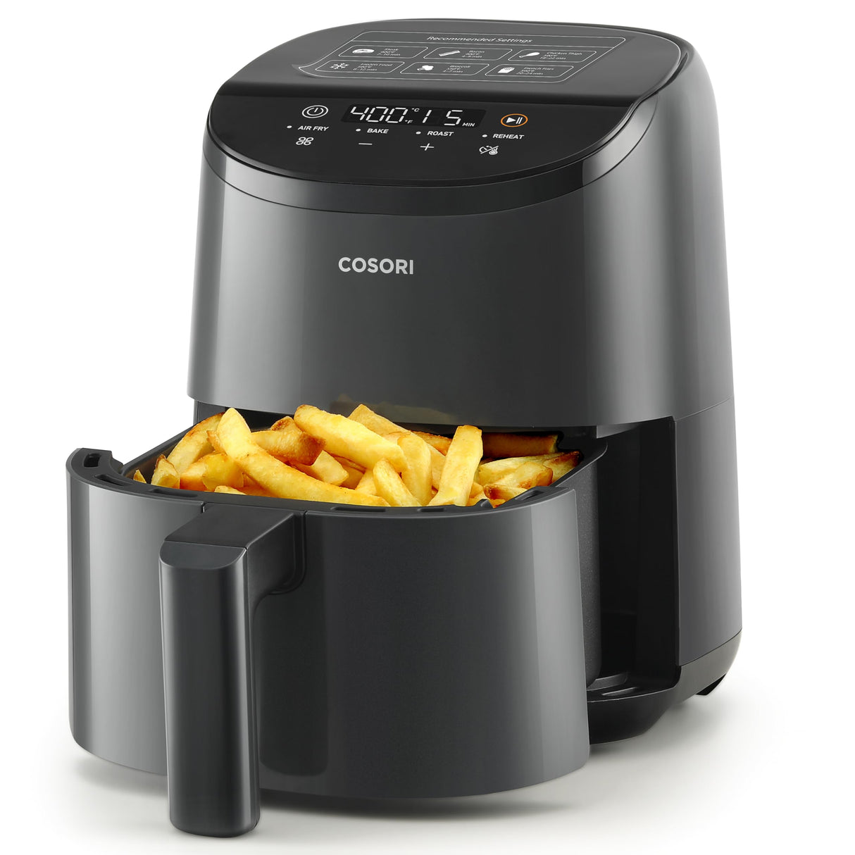 COSORI 2.1-Quart Air Fryer, Small 4-in-1 Air Fryer Ideal for Simple Meals and Snack, Easy to Leftover Food to Crispy, Up to 97% Less Oil, 30 In-App Recipes, Nonstick & Dishwasher-Safe Basket COSORI