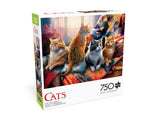 Buffalo Games - Tom Wood - Cats and Quilts - 750 Piece Jigsaw Puzzle for Adults -Challenging Puzzle Perfect for Game Nights - Finished Size is 24.00 x 18.00 Buffalo Games
