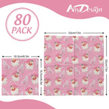 AnyDesign 80 Pack Pink Christmas Napkins Santa Xmas Tree Disposable Napkins Merry Christmas Paper Luncheon Napkins for Xmas Winter Holiday Birthday Party Supplies, 6.5 x 6.5 Inch Generic