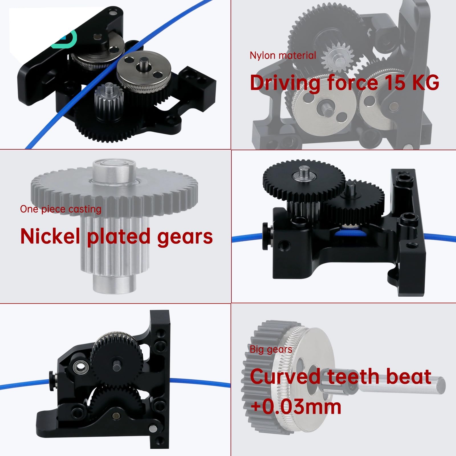 HOCENWAY Upgraded Super Light Large Gear HGX-LITE Extruder Hardened Steel Reduction Gear Compatible with Voron, Ender 5 Series, Ender 3 V2 /pro CR10 CR10S and Other DIY 3D Printer - WoodArtSupply