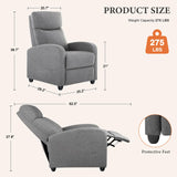 Sweetcrispy Massage Recliner Chair for Adults, Adjustable Home Theater Seating with Lumbar Support, Small Recliners for Small Spaces, Dark Grey Sweetcrispy