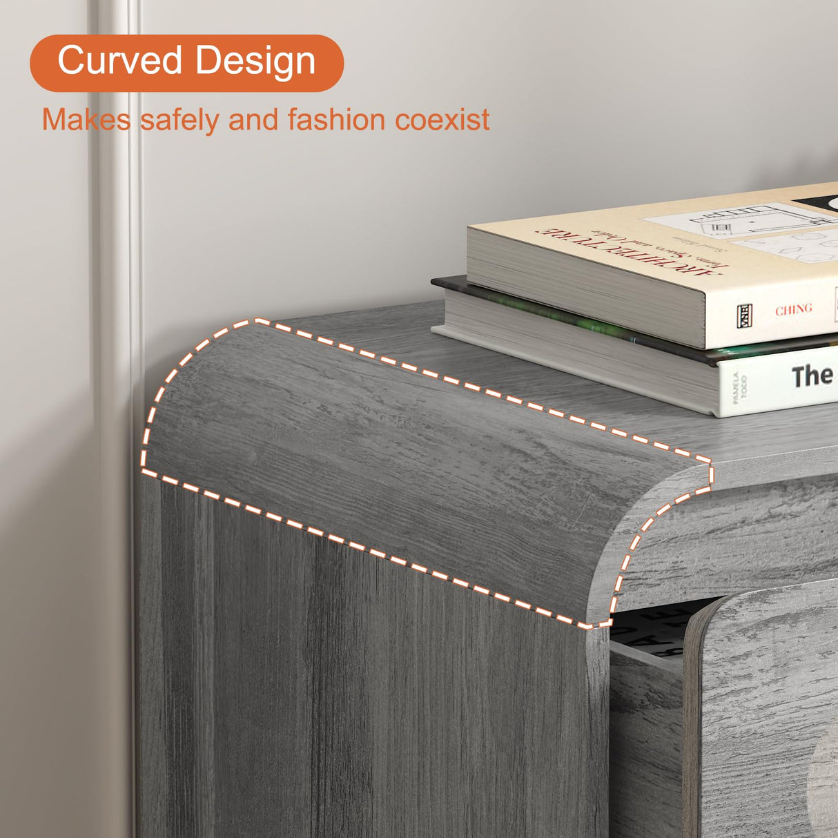 3 Drawer Dressers for Bedroom, 32" Wide Wood Storage Dresser & Chest of Drawers Organizer, Large Modern Dressers with 3 Drawer Storage Organizer for Bedroom Living Room Hallway Closet, Grey SOLACE FURNITURE