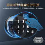 KAER Fireproof 16-20 Gun Safe Cabinet 1400°F / 45 Minutes Backlit Electronic Lock with 5 Active Bolts + 2 Deadbolts 90-180° External Hinges Interior Door Storage | Rotary Handle for Home (Grey) KAER