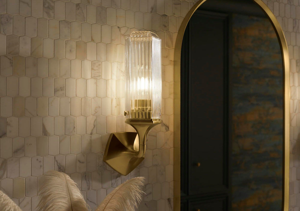 KOHLER Essential 22 in. X 60 in. Capsule Decorative Bathroom Vanity Mirror in Moderne Brushed Gold KOHLER