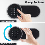 SOULYI Safe Box, 0.5 Cubic Feet Small Safe with Digital Keypad Override Keys, Money Safe Mounted on Wall Floor of Home Office Hotel For Jewelry Document Cash Gun Storage SOULYI