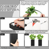 Vesici Wood Wall Planter Vase with Artificial Plants Indoor Plants Holder Pocket Farmhouse Wooden Vases Wall Flower Vase Hanging Plant Decor for Bedroom Kitchen Office Home (2 Pcs) Vesici