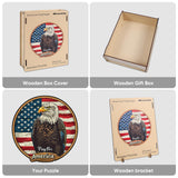 Reouinty Wooden Puzzle for Adults, Eagle Wooden Jigsaw Puzzles(11.1 * 11.2in-200pcs), Beautiful Wooden Puzzle with Box Birthday Gifts for Adults and Kids Family Game Reouinty