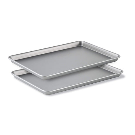 Calphalon Premium Nonstick Baking Pans Set of 2, 12 x 17 inch, Silverware, Heavy Gauge Steel Core Calphalon
