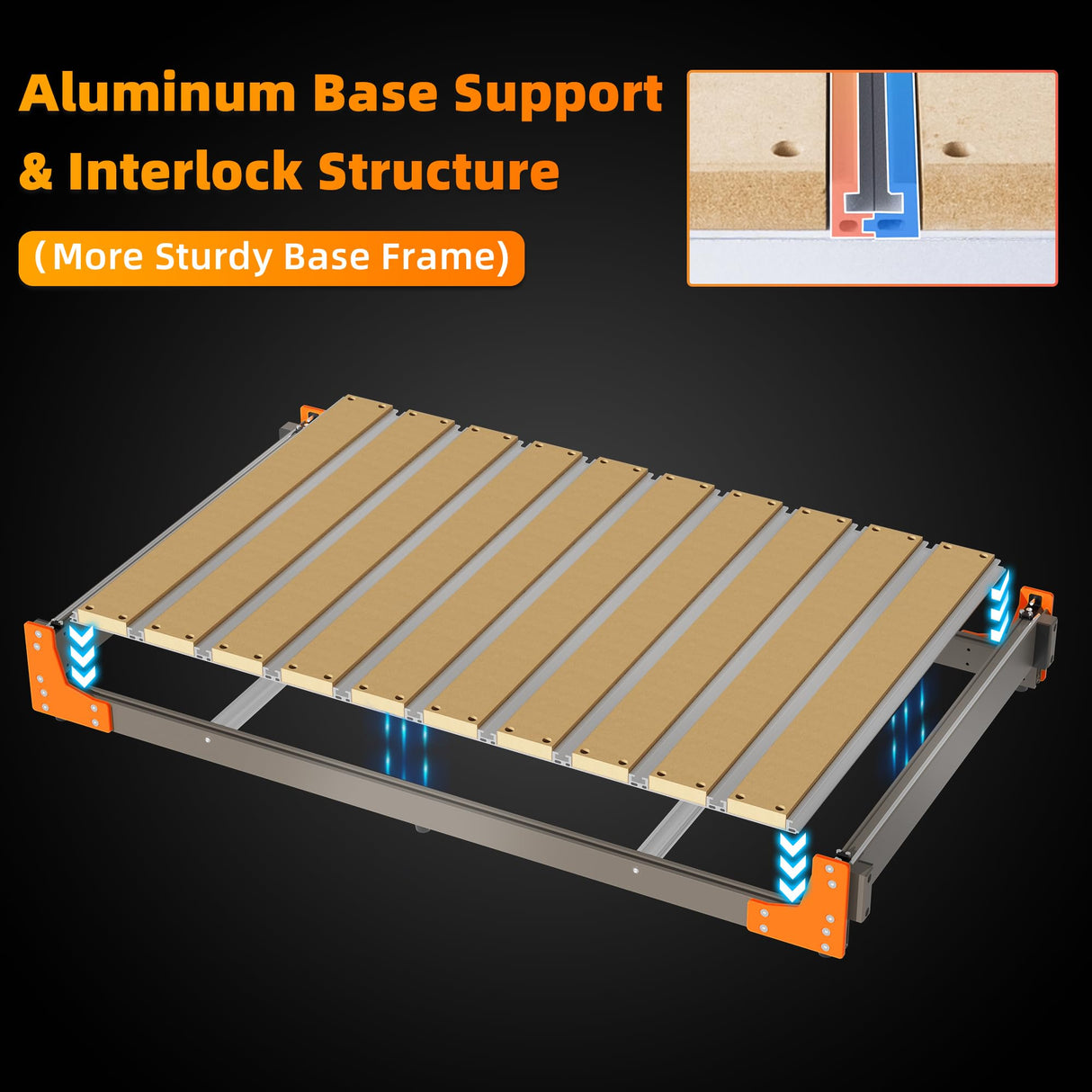 FoxAlien 3S 8040 X-axis Extension Kit with T-slot Hybrid Spoilboard for Masuter 3S CNC Router Machine, for Large Engraving Carving Projects (Extend X-axis to 800mm) FoxAlien