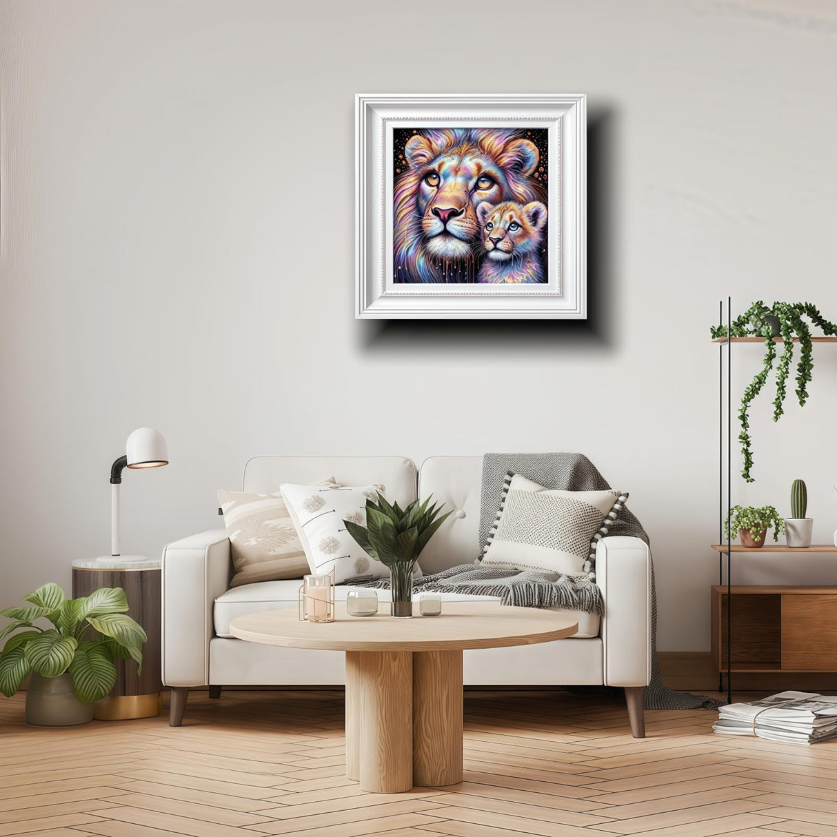 JYXSJYYD 5D DIY Diamond Art Kits for Adults,Lion Diamond Paintings Kits for Beginners,Paint by Diamonds Dot Full Drill Gem Art Crafts,Home Wall Decoration 13.8x13.8 Inches. JYXSJYYD