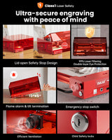 DAJA A6 Pro 10W laser Engraver,Enclosed Laser Engraving and Cutter Machine High Precision Laser Class1,Engraving Machine for Cutting Wood,Acrylic DAJA