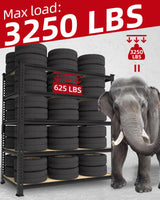 PrimeZone Heavy Duty Garage Storage Shelves - 48" W X 24" D X 72" H Adjustable Metal Shelving Unit, 5 Tier Industrial Shelves for Storage Standing Utility Rack for Warehouse, Pantry, Basement, Black PrimeZone