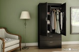 South Shore Acapella Wardrobe Armoire, Pure White South Shore