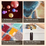 SJUTOUCI Dog and Wolf Diamond Painting Kits for Adults, Diamond Art Kits for Beginners, 5D Round Diamond Dots Gem Art Craft for Home Wall Decor 12x12 inch, Animals SJUTOUCI