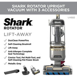 Shark LA502 Rotator Vacuum Vacuum with Self Brushroll Powerful Pet Hair Pickup and HEPA Filter, Lift-Away Upright w/Duo Clean, Silver Shark