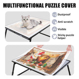 Puzzle Table with Drawers Adjustable Height 1500pcs,Foldable for Storage 3 in 1 Jigsaw Puzzle Table with Legs,Puzzle Tables for Adults with Drawers Doerpuz