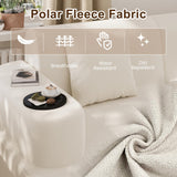 MELLCOM Modern Curved Boneless Sofa Couch, L-Shaped Corner Sofa, No Assembly Needed, Chenille Upholstered Cloud Sectional Couch for Living Room, Bedroom and Apartment (Beige, Left Hand Facing) MELLCOM