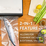 [2023 New] Wevac 10 inch Chamber Vacuum Sealer, ideal for liquid or juicy food including Fresh Meats, Soups, Sauces and Marinades. Visible vacuum degree, Professional sealing width, Commercial machine Wevac