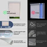 Ajadeblind Blackout Roller Shades for Windows, Thermal Insulated Pull Down Shade, Total Blackout Window Blinds for Home,Office,Bedroom,Door (Linen Beige,23''x72'') Ajadeblind