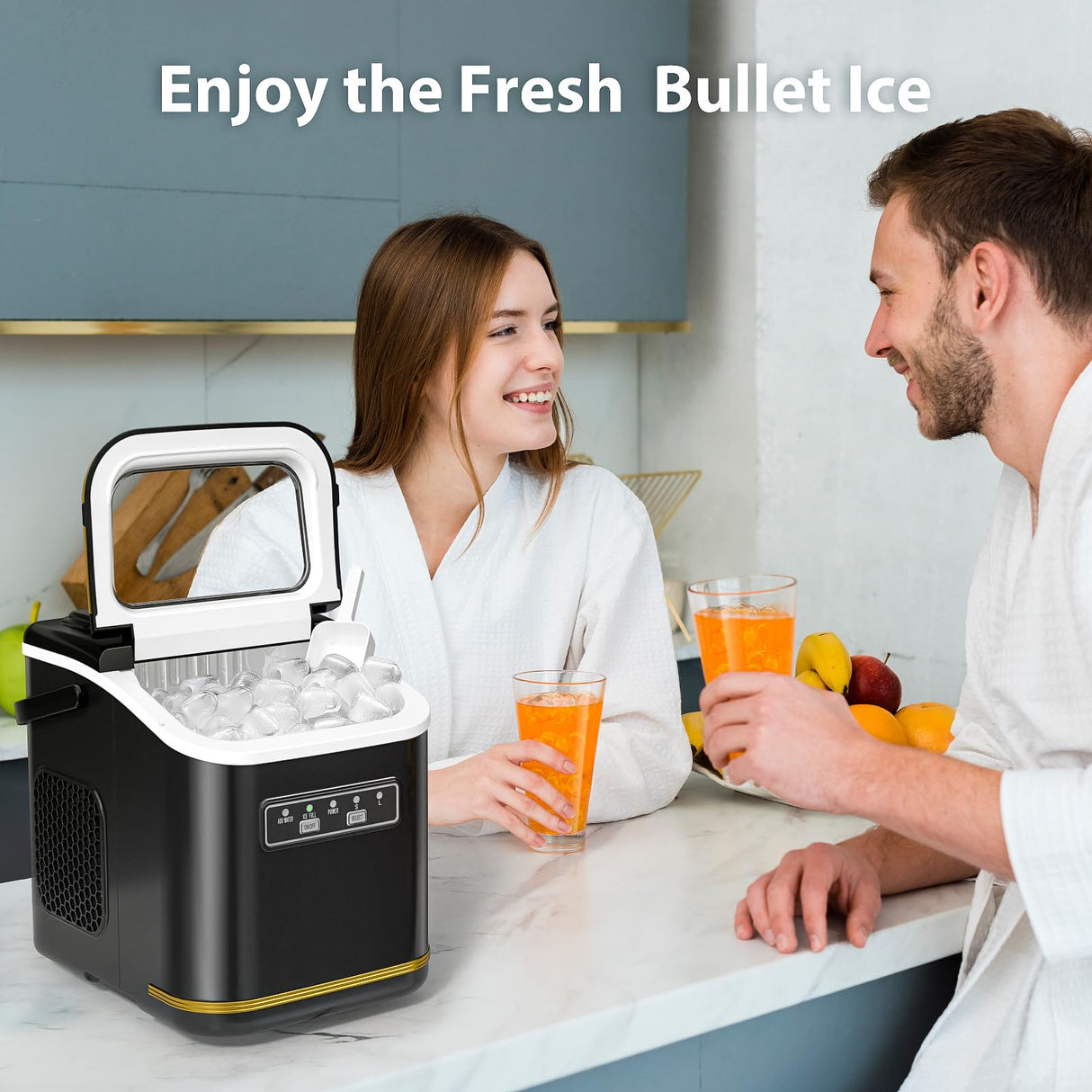 Electactic Ice Maker Machine Countertop Portable Compact Small Bullet Ice Maker with Self Cleaning,9 Cubes in 6 Mins,26lbs in 24Hrs, for Camping Dorm Home Outdoor Electactic