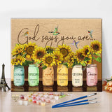 DIY Painting by Numbers for Adults, Sunflower Paint by Numbers, 16X20 Inch Adults Paint by Number Kits for Beginners on Canvas, Flameless Color by Number Art Kits for Kids TUMOVO