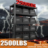 Vaernevy 35.4” W Garage Shelving Units, 5 Tier Metal Shelving Heavy Duty, Adjustable Shelves for Garage Storage, 2500lbs Industrial Metal Shelf Unit for Basement/Warehouse/Shop Vaernevy