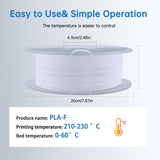 PLA-F Filament White 1KG(2.2LBS), PLA Plus 3D Printer Filament 1.75mm ± 0.02mm Strength and Toughness Fit for Most FDM 3D Printers Lotactree