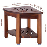 HouseJoy Corner Shower Bench with Shelf, Corner Shower Stool for Shaving Legs, Shower Foot Rest Waterproof Bathroom Bench -Bath Seat, Spa Foot Rest Shaving Stool Corner HouseJoy