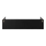Kate and Laurel Kitt Modern Floating Shelf with Drawers, 28 x 12 x 6.5 inches, Black, Chic Floating Storage Console Table or Desk for Wall Kate and Laurel