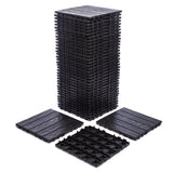 76-Pack Interlocking Deck Tiles - 11.42"x11.42" Dark Gray Polypropylene Flooring, 68.80 Sq.Ft Waterproof & Moisture-Proof Outdoor Patio Tiles, Easy Snap-Together Installation! Zjjseloru
