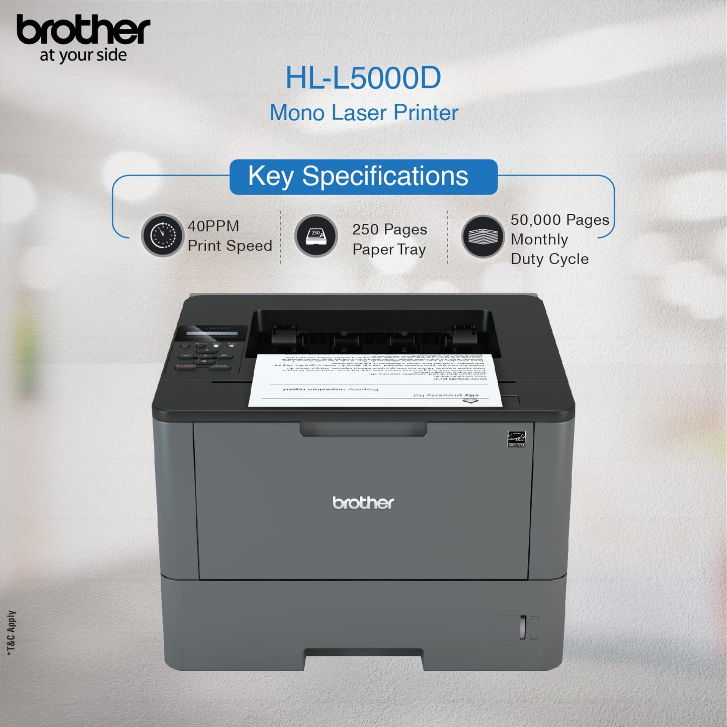 Brother Hl-L5000D Business Laser Printer Duplex