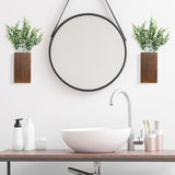 2 Pack Wood Wall Planter Vase with Artificial Eucalyptus, Modern Indoor Wall Hanging Decor for Home Living Room Bedroom Farmhouse Wooden Pocket Vases for Dried Flowers and Faux Greenery Plants Quinnsus