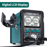 YIHUA 995D+ EVO Soldering Hot Air Station Kit 2-IN-1 110W Soldering Iron with LCD Display, Power Meter, Preset Channels, Sleep Mode, °C-°F Conversion, Automatic Shutdown Functions YIHUA
