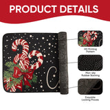 PodaFu Christmas Rug, Front Door Mat - 17x29 Inch (Black) Exquisite Rugs for Indoor/Outdoor Use podafu