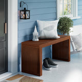 APRTAT Bamboo Dining Bench Indoor Long Entryway Shoe Rack Bench,Outdoor Modern Wood Benches 35 Inch Bamboo Bench for Living Room Hallway Bedroom Bathroom APRTAT