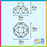 Eezy Peezy Monkey Bars Climbing Tower - Active Outdoor Fun for Kids Ages 3 to 6 Years Old, Green/Blue. Eezy Peezy