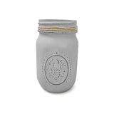 Light Gray Centerpieces for Tables, Gray Painted Mason Jars for Centerpieces, Gray Pen Holder, 16 oz Pint Jar, Elephant Baby Shower Centerpieces, Mason Jar Home Decor, Boy Baby Shower Decor Rustic VivasFlowerShop