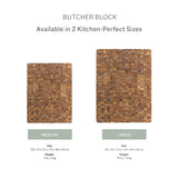 Teakhaus Butcher Block Cutting Board - Large Wooden Cutting Board - Teak End Grain Wood - Knife Friendly - FSC Certified Teakhaus