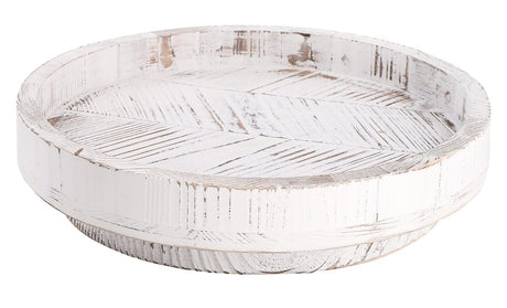 TOPZEA 12 Inch Lazy Susan Turntable Wood, Rotating Rustic Farmhouse Turntable Tray, Round Spanning Display Serving Tray Spice Rack Cabinet Organizer Dining Table Centerpiece for Snacks, Spices, Wine TOPZEA