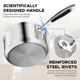 Leetaltree 2.5 Quart Stainless Steel Saucepan with Steamer Basket, Tri-ply Construction, Versatile Sauce Pan with Double-sized Drainage Lid - Perfect for Cooking Gravies, Pasta, Vegetable and More Leetaltree