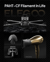 ELEGOO Carbon Fiber PAHT Filament 1.75mm Black 1KG, Nylon CF High Temp 3D Printing Filament, High Strength & Rigidity, Corrosion Resistance, 1KG(2.2lbs) Spool for Enclosed FDM 3D Printers ELEGOO