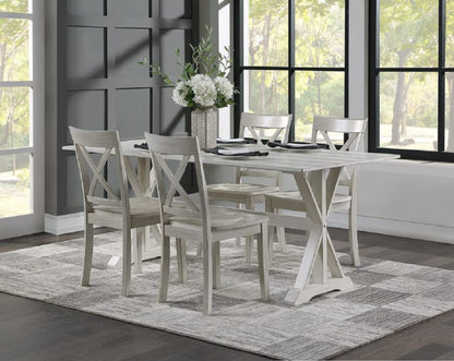 Boraam Jamestown Dining Chair, Set of 2, Antique White - WoodArtSupply