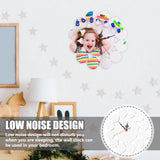 3D DIY Wall Clock Sublimation Blanks Wall Clock MDF Round Sublimation Wall Clocks Silent Non Ticking Battery Operated Decorative Wall Clock for Home Kitchen Office Hotel SEWACC