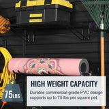 BRITINE Slatwall Panel Garage Organizer PVC Slatwall Heavy Duty Wall Mounted Rack, Interlocking Slat Wall Panels for Tool Organization Peg Board(White 4 x 4 ft) BRITINE