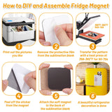 Sublimation Magnet Blanks, Personalized Sublimation Blanks Bulk with 20 PCS Larger Square Blanks, 20 PCS Fridge Magnets for Custom Refrigerator Oven Décor Office Calendar DIY Crafts (6 x 6 cm) Cruzix