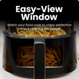 Chefman Air Fryer – 4 QT Compact Airfryer for Quick & Easy Meals, Features Hi-Fry Technology for Extra Crisp, Easy-View Window, Touch Controls with 4 Presets, Nonstick & Dishwasher Safe Basket - Black Chefman