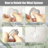 WindMage 12 Pack 3inch Sublimation Wind Spinner Blanks 3D Aluminum Metal Wind Sculpture Kinetic Spinners for Yard Garden Indoor Art Ornaments Xmas Hanging Decoration (Heart) WindMage