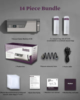 Mesliese Vacuum Sealer Machine, 95kPa 140W One Hand Operation Food Sealer, Double Seal Strip with Build-in Cutter & Countdown Display, 2 Bag Rolls, 5PCS Pre-cut Bags, PULSE & Marinate Enabled Mesliese